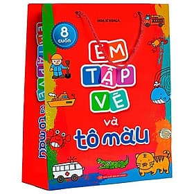 Bộ Sách Em Tập Vẽ Và Tô Màu (Túi 8 Cuốn)