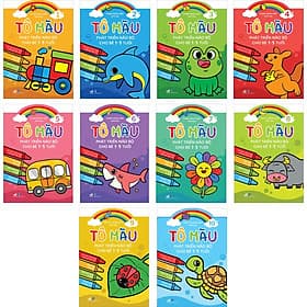 Sách Bộ 10 Cuốn Tô Màu Phát Triển Não Bộ Cho Bé 1-5 Tuổi - Trí