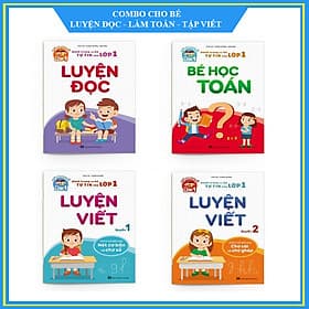 Hành trang cho bé chuẩn bị vào lớp 1 - Bộ vở Luyện đọc - Bé học toán và Luyện viết - HAN