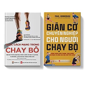 Sách Combo 2 cuốn Giãn cơ chuyên nghiệp cho người chạy bộ Cuộc cách mạng trong chạy bộ - Pandabooks - G