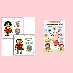Combo Sách Giáo Dục Giới Tính Mẹ Đọc Cùng Bé: Chuyện Của Bé Ai + Chuyện Của Bé Kai / Poster An Toàn Cho Con Yêu - Chuyện
