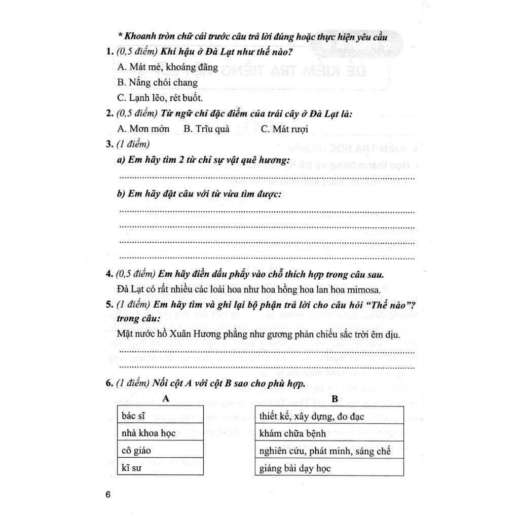Sách - Bộ Đề Kiểm Tra Môn Toán + Tiếng Việt Lớp 3 - Combo 2 Tập - Dùng Kèm SGK Chân Trời Sáng Tạo - Hồng Ân - ảnh 10