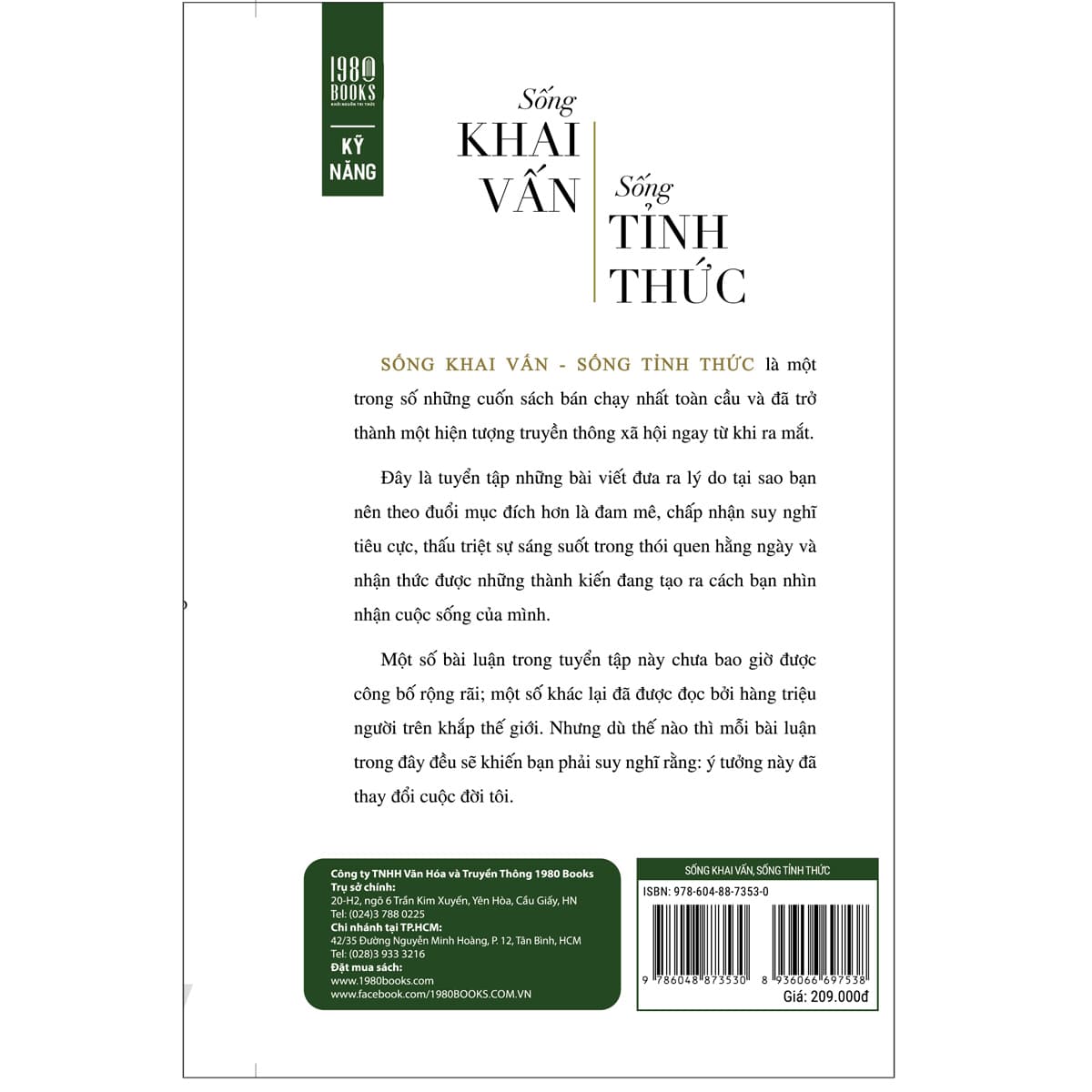 Sách Sống Khai Vấn - Sống Tỉnh Thức - ảnh 3