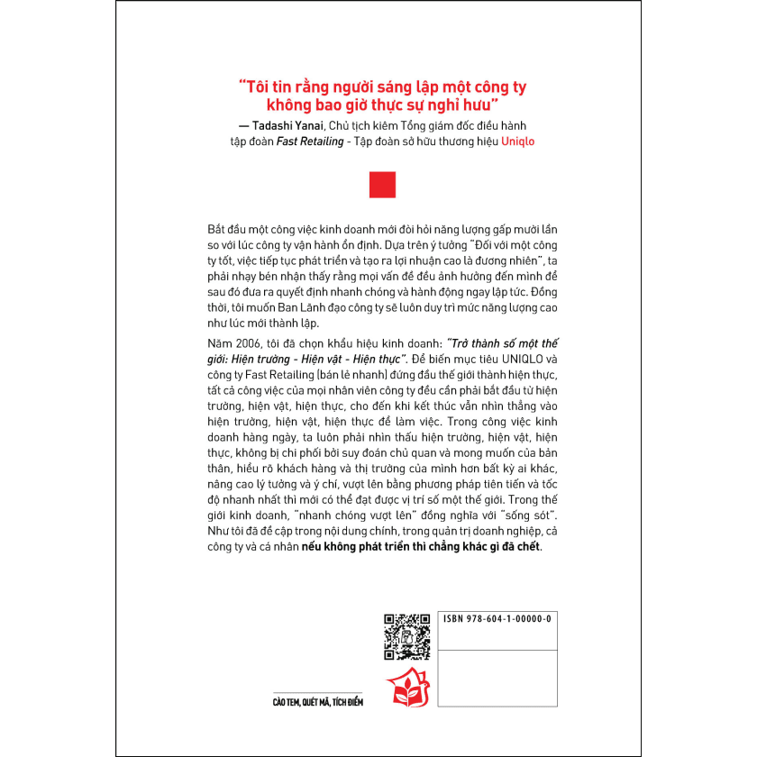 Sách 1 thắng 9 bại - Câu chuyện khởi nghiệp và gây dựng thương hiệu của ông chủ UNIQLO - tỷ phú giàu nhất Nhật Bản - ảnh 3