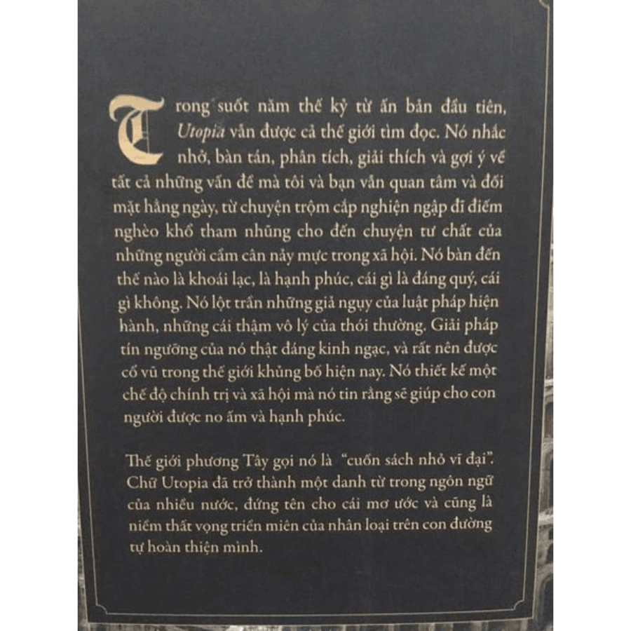 Sách Utopia - Địa đàng trần gian (Tái Bản 2020) - ảnh 3