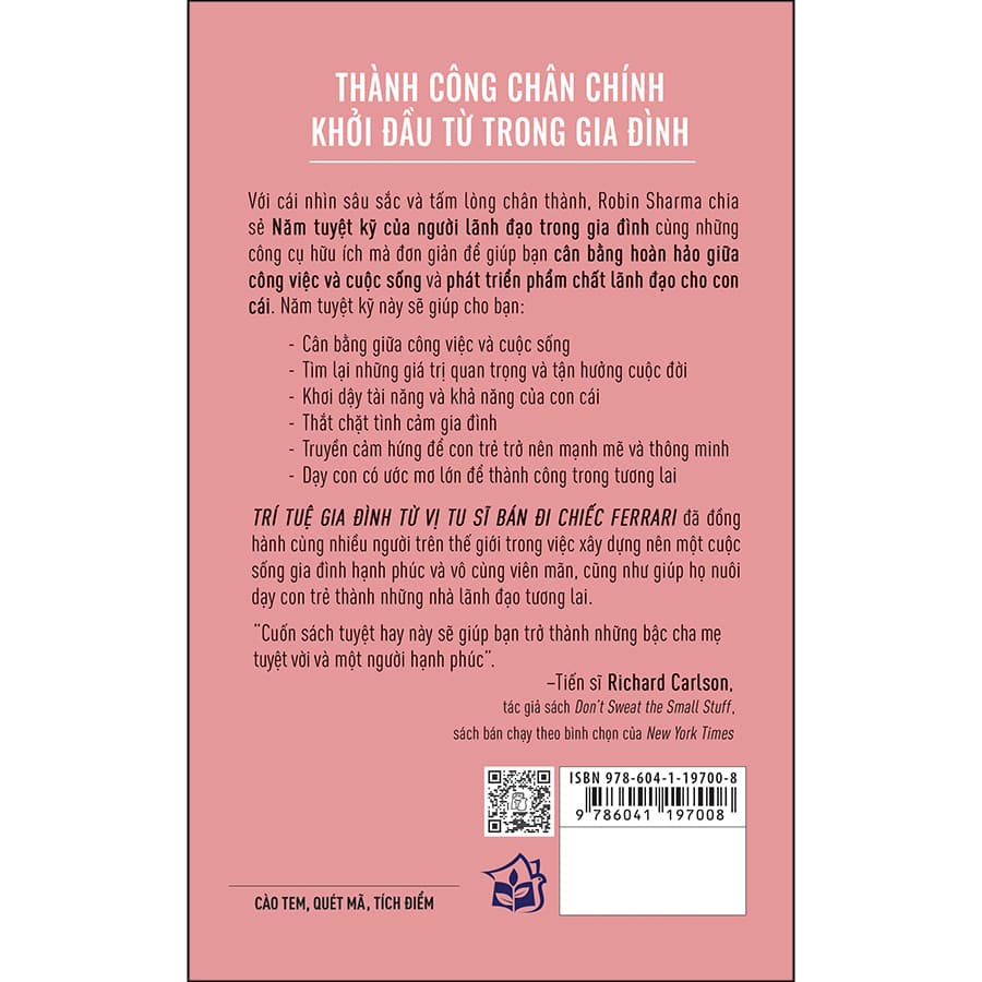 Sách Trí Tuệ Gia Đình Từ Vị Tu Sĩ Bán Đi Chiếc Ferrari - ảnh 3