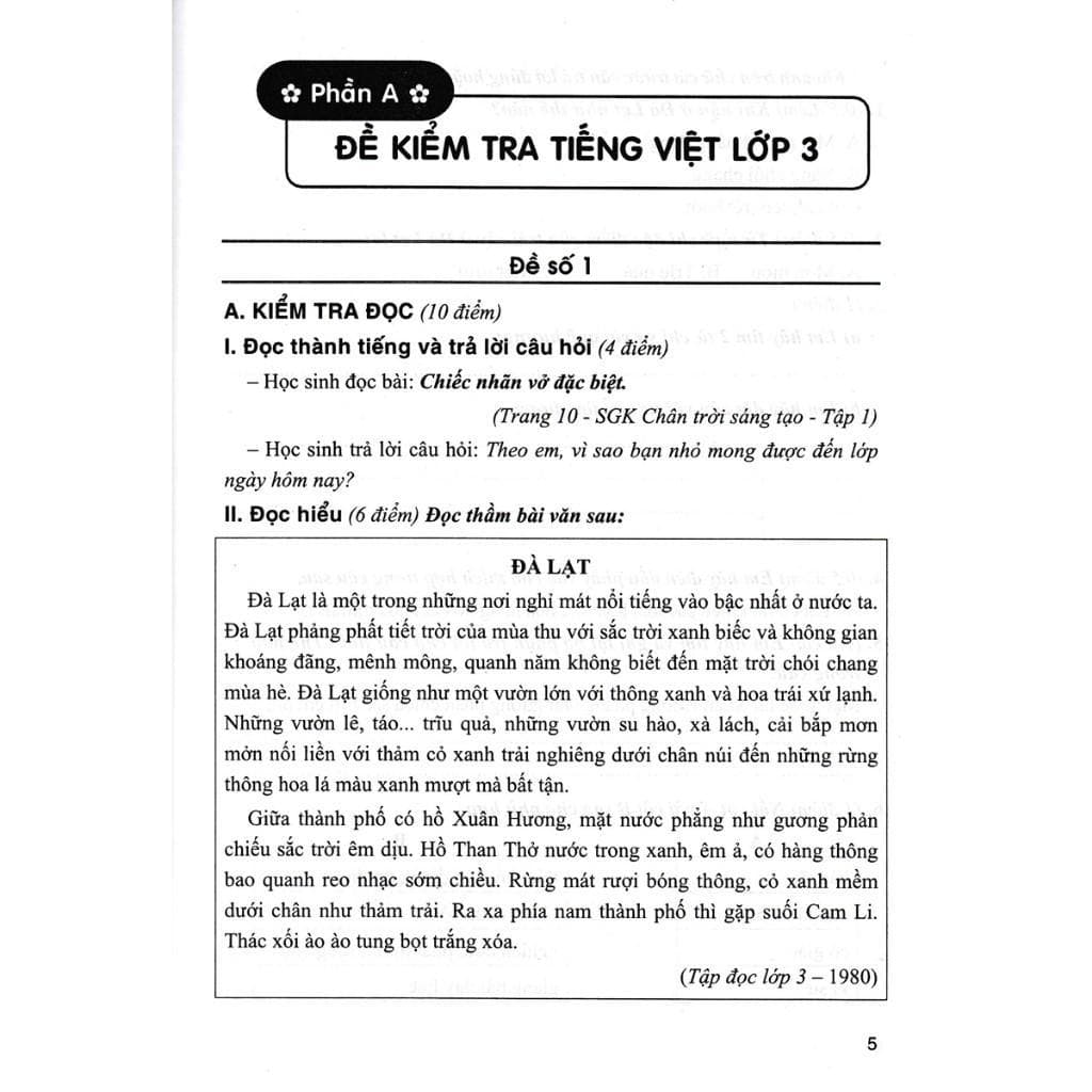 Sách - Bộ Đề Kiểm Tra Môn Toán + Tiếng Việt Lớp 3 - Combo 2 Tập - Dùng Kèm SGK Chân Trời Sáng Tạo - Hồng Ân - ảnh 9