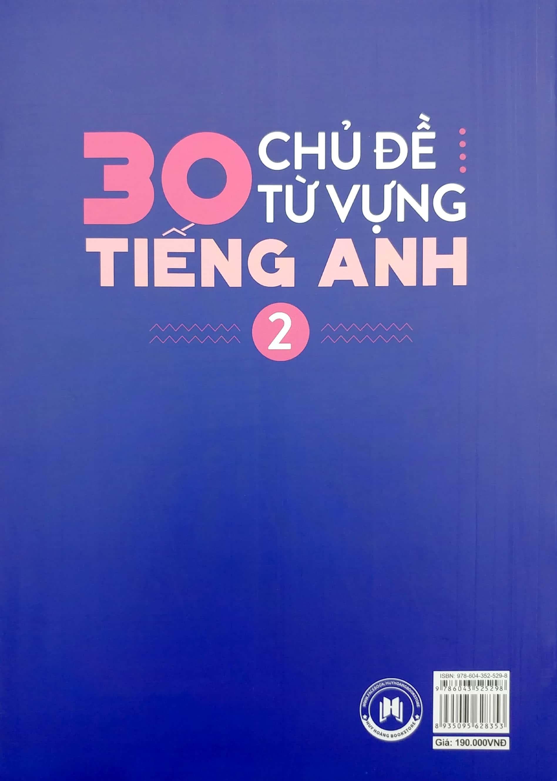 Sách 30 Chủ Đề Từ Vựng Tiếng Anh (Tập 2) - ảnh 9