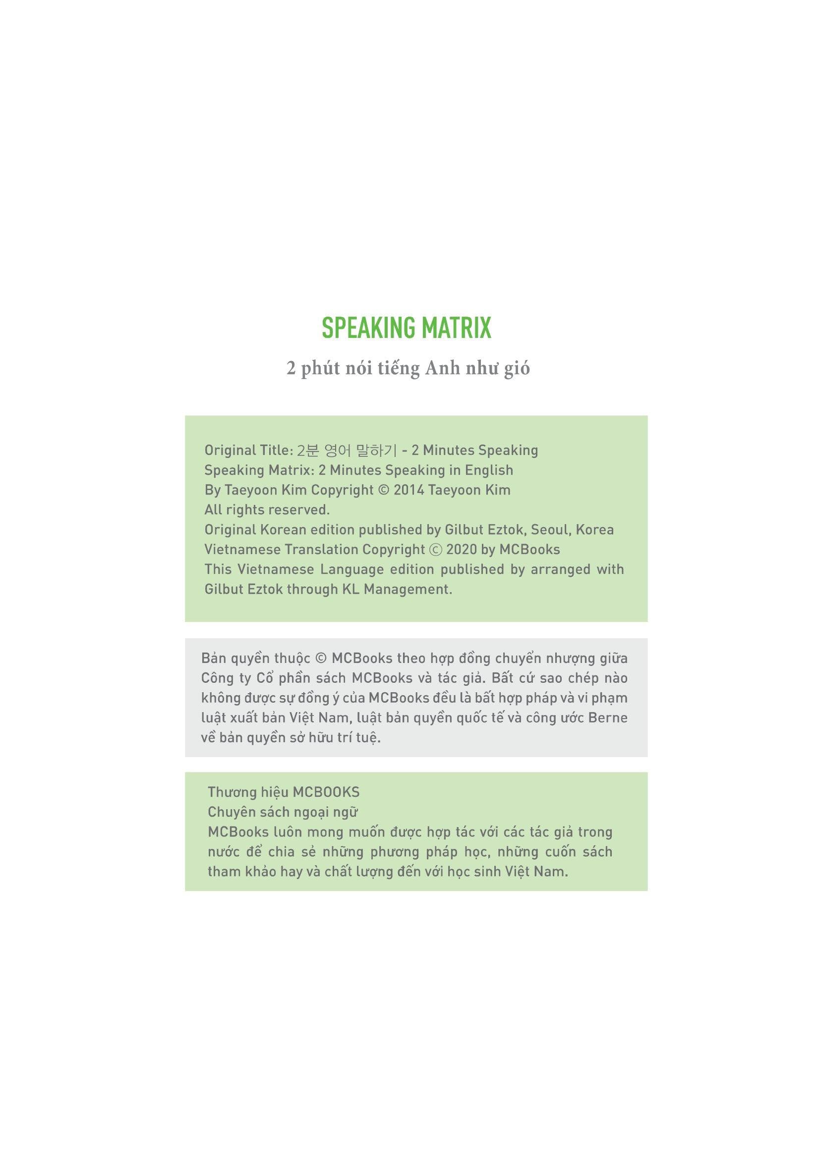 Speaking Matrix - 2 Phút Nói Tiếng Anh Như Gió - ảnh 12