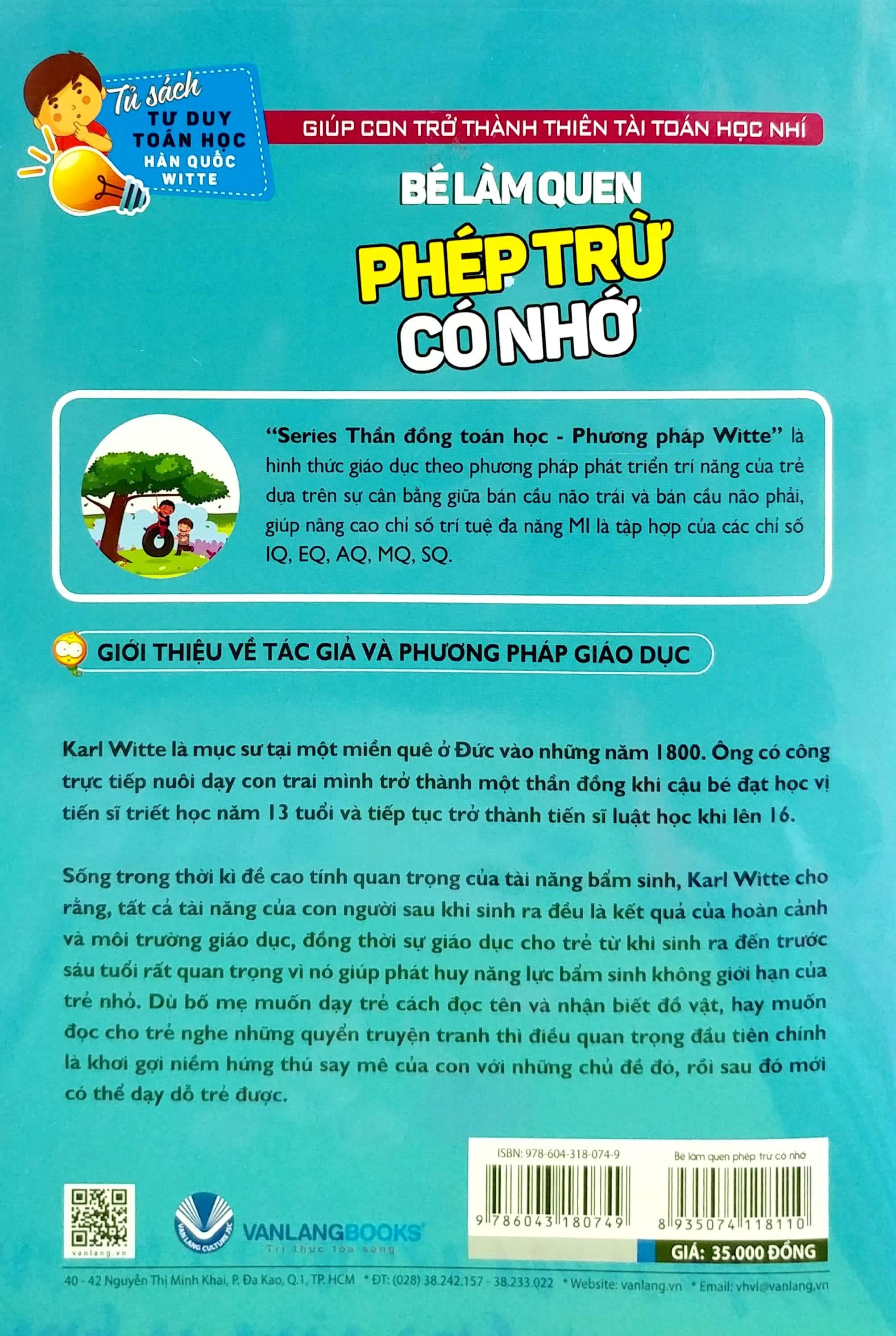 Tủ Sách Tư Duy Toán Học HQ - Bé Làm Quen Phép Trừ Có Nhớ - ảnh 5