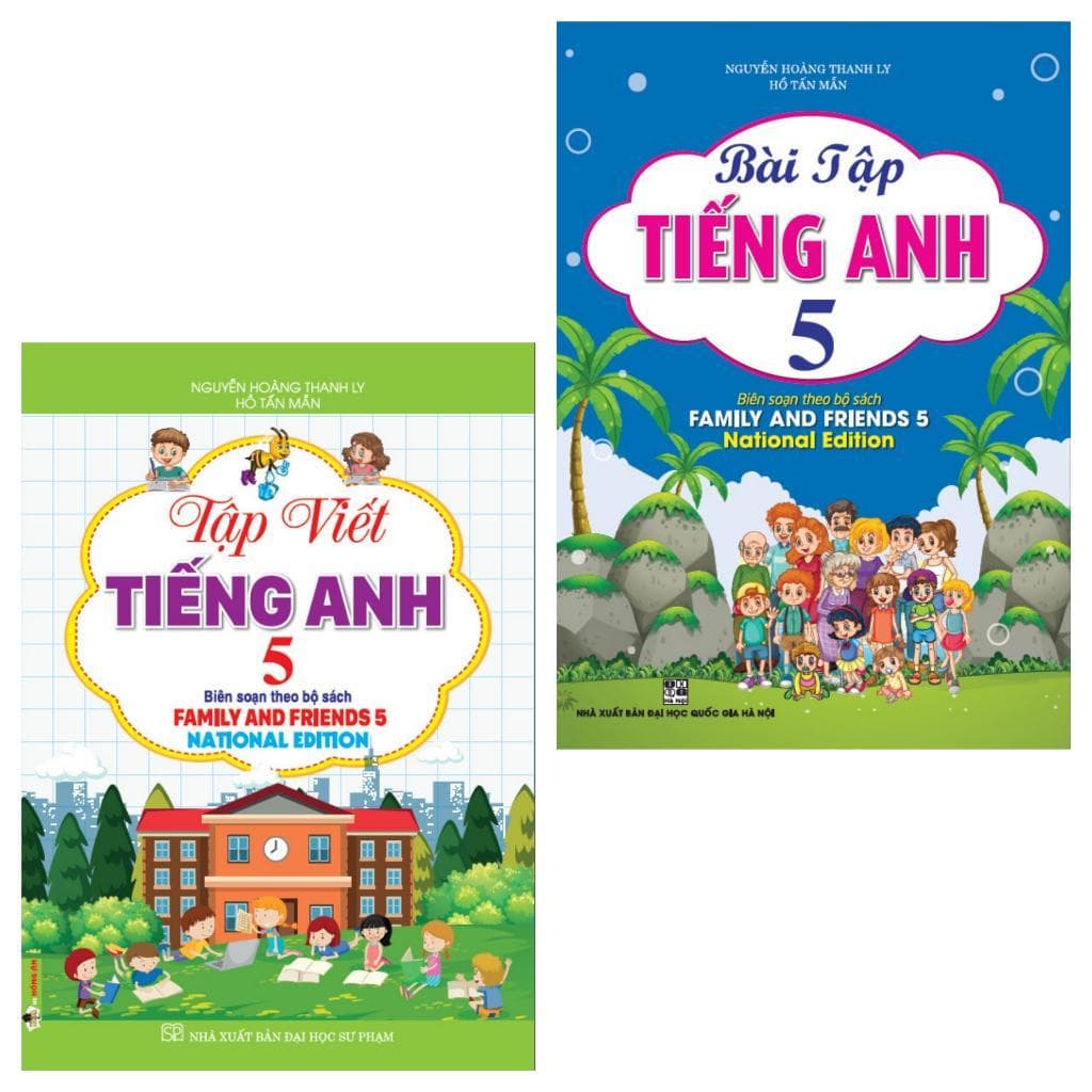 Sách - Bài Tập Tiếng Anh + Tập Viết Tiếng Anh Lớp 5 - Bộ Sách Family And Friends 5 National Edition - Combo 2 Cuốn - Hồng Ân - ảnh 2