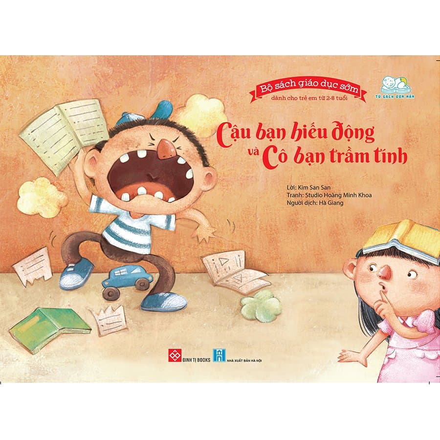 Bộ sách giáo dục sớm dành cho trẻ em 2-8 tuổi - Cậu bạn hiếu động và Cô bạn Trầm tính - Kim San