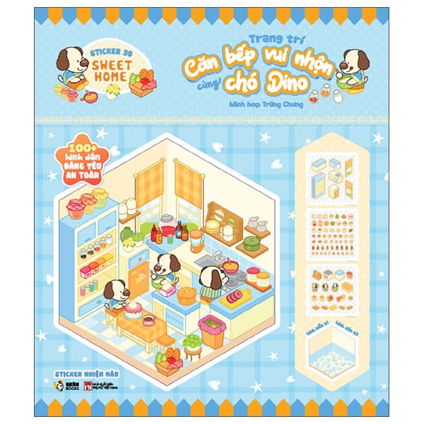 Sách Sticker 3D Sweet Home - Trang Trí Căn Bếp Vui Nhộn Cùng Chó Dino - Sticker Nhiệm Màu