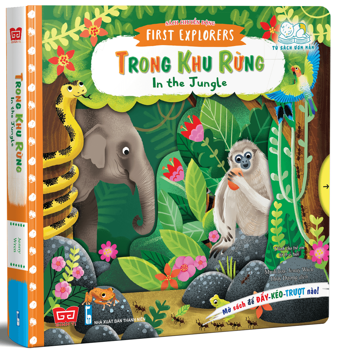 Sách Sách Chuyển Động - First Explorers - In The Jungle - Trong Khu Rừng - Jenny Wren