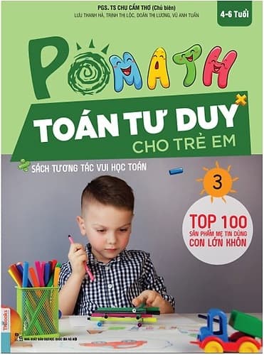 Sách Pomath - Toán Tư Duy Cho Trẻ Em 4-6 Tuổi - Tập 3 - PGS TS Chu Cẩm Thơ
