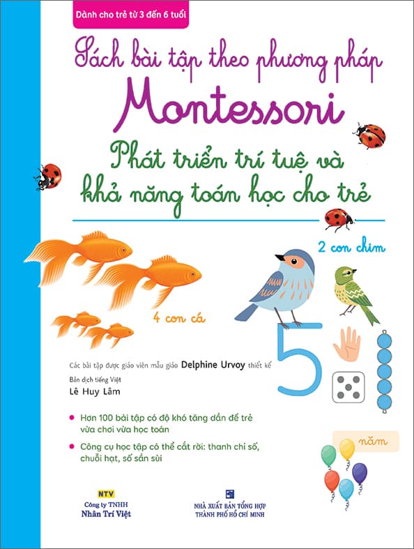 Sách Sách Bài Tập Theo Phương Pháp Montessori - Phát Triển Trí Tuệ Và Kh - Delphine Urvoy