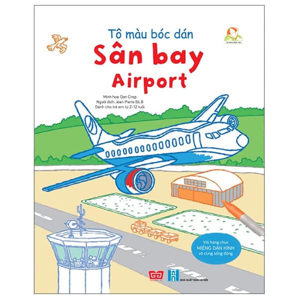 Sách Tô Màu Bóc Dán - Sân Bay - Airport (Tái Bản) - Dan Crisp