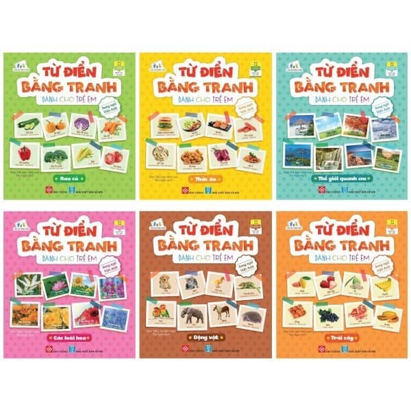 Sách Bộ Từ Điển Bằng Tranh Dành Cho Trẻ Em 1 (Bộ 6 Cuốn) - Đàm Tiểu Lâm