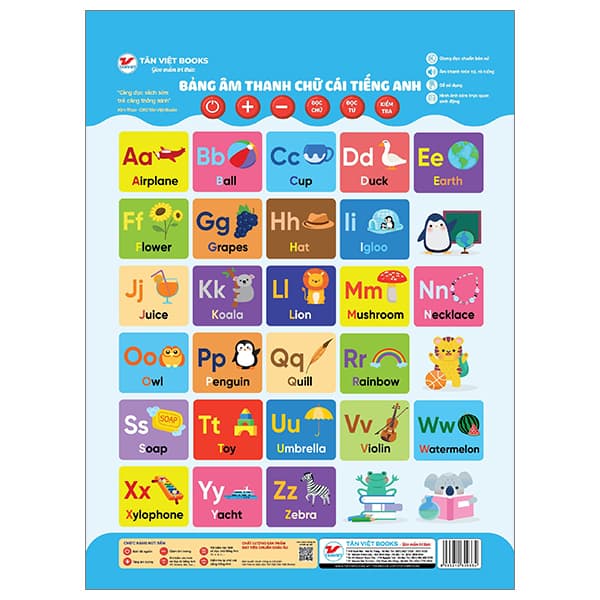 Sách Bảng Âm Thanh Chữ Cái Tiếng Anh - Tân Việt Books