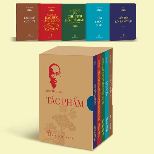 Sách Boxset Di Sản Hồ Chí Minh - Tác Phẩm (Khổ Nhỏ) (Bộ 5 Cuốn) (Tái - Hồ Chí Minh