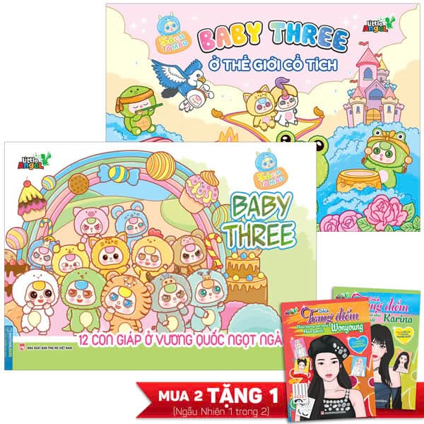 Sách Bộ Sách Tô Màu Baby Three Ở Thế Giới Cổ Tích + Baby Three 12 Con Gi - Việt An
