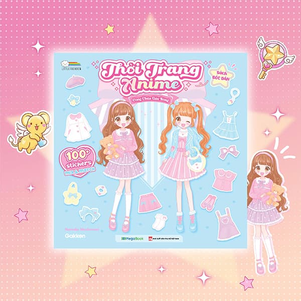 Sách Sách Bóc Dán - Thời Trang Anime - Công Chúa Gấu Bông - Little Rainbow