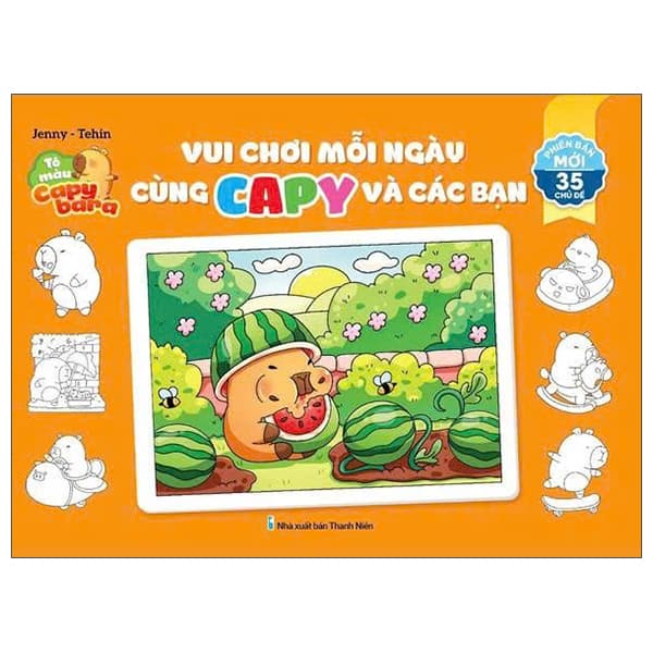 Sách Tô Màu Capybara - Vui Chơi Mỗi Ngày Cùng Capy Và Các Bạn - Vũ