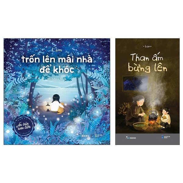 Combo TruyệnCombo Sách Than Ấm Bừng Lên + Trốn Lên Mái Nhà Để Khóc - � - Lam