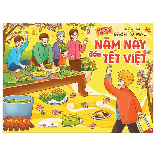 Sách Chữa Lành Yêu Thương - Sách Tô Màu - Năm Này Đón Tết Việt - Làn