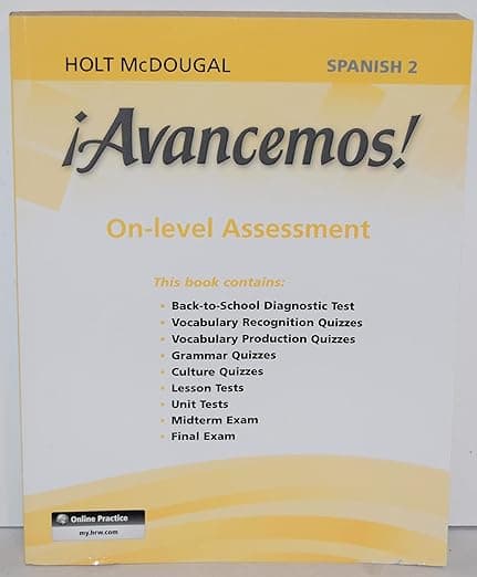 Assessment On-Level (Avancemos!, Level 2) (Spanish Edition) - McDougal Littell/Houghton Mifflin