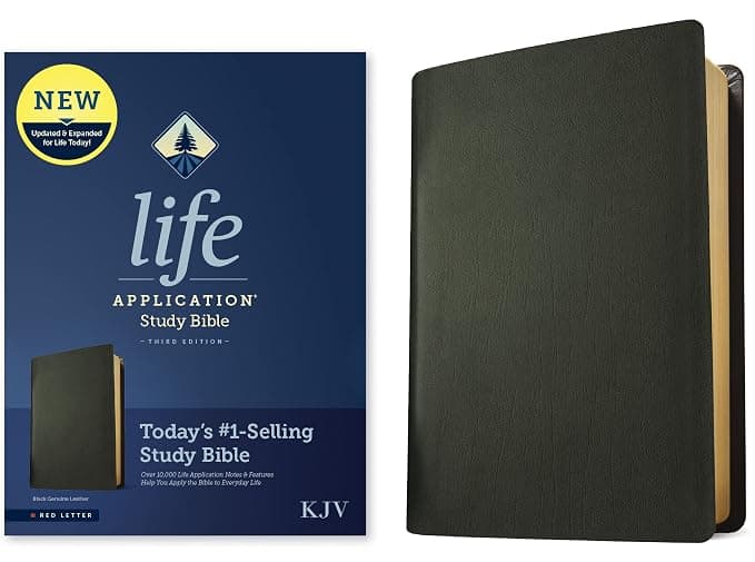 KJV Life Application Study Bible, Third Edition (Genuine Leather, Black, Red Letter) - Tyndale House Publishers