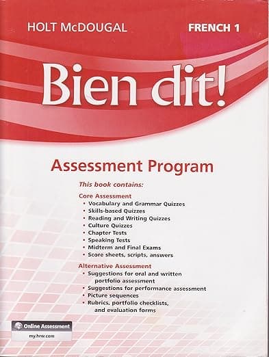 Assessment Program (Bien Dit!, Level 1) (French Edition) - McDougal Littell/Houghton Mifflin