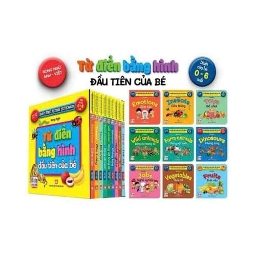 Bộ Hộp Baby's First Picture Dictionary - Từ Điển Bằng Hình Đầu Tiên Của Bé - Dành Cho Bé Từ 0-6 Tuổi - Hộp Vàng (Trọn Bộ 9 Cuốn) - 2022