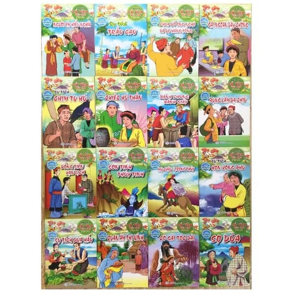 Combo 16 quyển - Truyện cổ tích Việt Nam: Mỵ Châu Trọng Thuỷ + Hòn Vọng Phu + Đồng Tiền Vạn Lịch + Gái Ngoan dạy chồng Quan Âm Thị Kính + - Gã