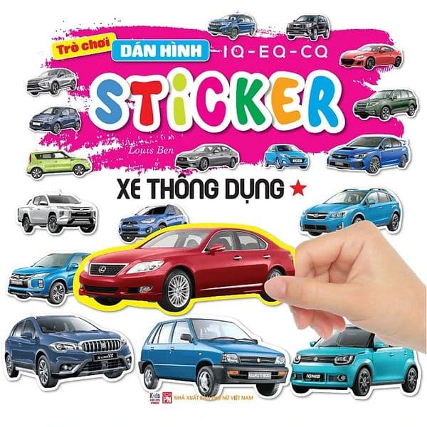 Trò Chơi Dán Hình IQ - EQ -CQ Sticker - Xe Thông Dụng- 1 Sao