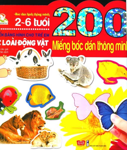 200 Miếng Bóc Dán Thông Minh - Từ Điển Bằng Hình Cho Trẻ Em - Các Loài Động Vật - Minh Minh