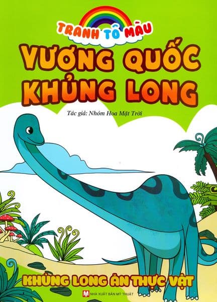 Tranh Tô Màu Vương Quốc Khủng Long - Khủng Long Ăn Thực Vật - Nhóm Hoa Mặt Trời