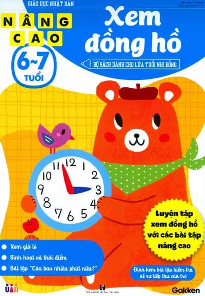 Giáo Dục Nhật Bản - Xem Đồng Hồ Nâng Cao (Tuổi 6-7) - Gakken