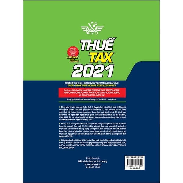 Thuế TAX 2021 - Biểu Thuế Xuất Khẩu - Nhập Khẩu Và Thuế GTGT Hàng Nhập Khẩu (Song Ngữ Anh - Việt) - NG.UYÊN