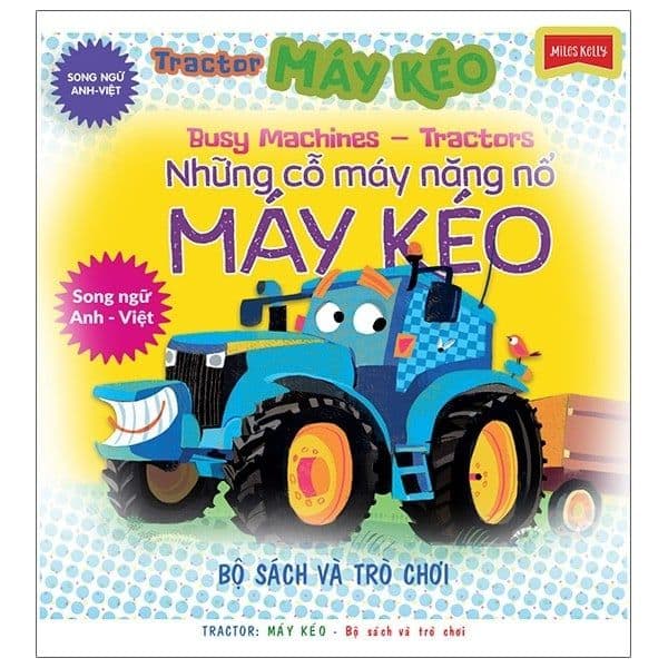 Bộ Sách Busy Machines + Puzzle Activity - Tractor: Máy Kéo (Song Ngữ Anh - Việt) - Kèm Mô Hình Lắp Ghép - Amy Johnson