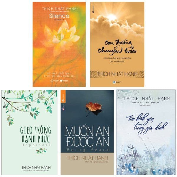 Combo Sách Hay Về Cuộc Sống Của Thầy Thích Nhất Hạnh: Tĩnh Lặng + Con Đường Chuyển Hóa + Muốn An Được An + Gieo Trồng Hạnh Phúc + Tìm Bình Yên Trong Gia Đình - An Thi