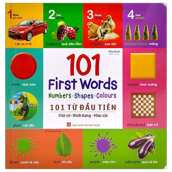 101 Từ Đầu Tiên: Chữ Số-Hình Dạng-Màu Sắc - 101 First Words: Numbers-Shapes-Colours (2022) - Long