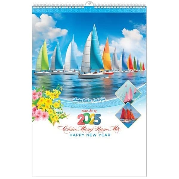 Lịch Lò Xo 7 tờ 2025 - THUẬN BUỒM XUÔI GIÓ ( MT32 )