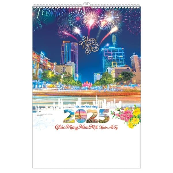 Lịch Lò Xo 7 tờ 2025 - VIỆT NAM THỊNH VƯỢNG ( MT14 )