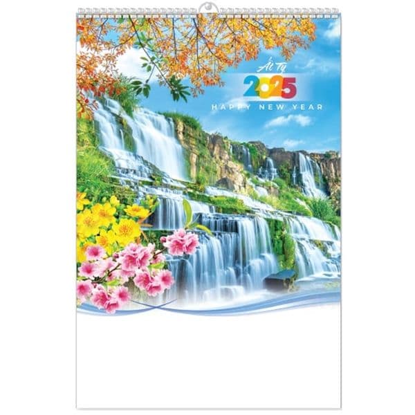 Lịch Lò Xo 7 tờ 2025 - PHONG CẢNH THÁC ( MT18 )