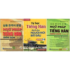 Combo Trọn Bộ Ngữ Pháp Tiếng Hàn Thông Dụng Sơ - Trung Cấp - HAN
