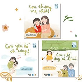 Sách thơ cho bé - Bộ Gia đình Bé Bỏng - Truyện tranh cho trẻ tập nói, mầm non từ 0-1-2-3-4-5-6 tuổi (Sách Đọc to gắn kết tình cảm gia đình) - NXB Hà Nội