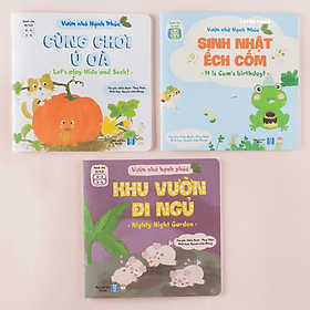 Sách Tương Tác - Bộ Vườn nhà Hạnh phúc(3 cuốn) - Sách Truyện Song Ngữ Tiếng Việt - Anh (Sách Đọc To cho bé từ 0-1-2-3-4-5-6 tuổi) - NXB Hà Nội