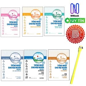 Combo Sách Học Tiếng Nhật -Bộ Minna no Nihongo- Tiếng Nhật Cho Mọi Người - Sơ Cấp 2-Trọn Bộ 6 Cuốn : Hán Tự +Bản Tiếng Nhật+25 Bài Luyện Nghe +Viết- Nhớ Các Mẫu Câu +Bản Dịch Và Giải Thích Ngữ Pháp-Tiếng Việt +Tổng Hợp Các Bài Tập Chủ Điểm - Minna no Nihongo